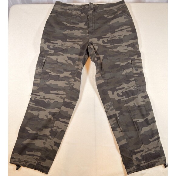Sanctuary Pants - Social Standard by Sanctuary Womens Pants Camo Crop Sz Large Cargo Cotton Blend